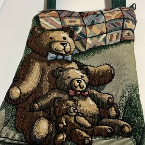 Teddy Bear Tapestry Tote Bag